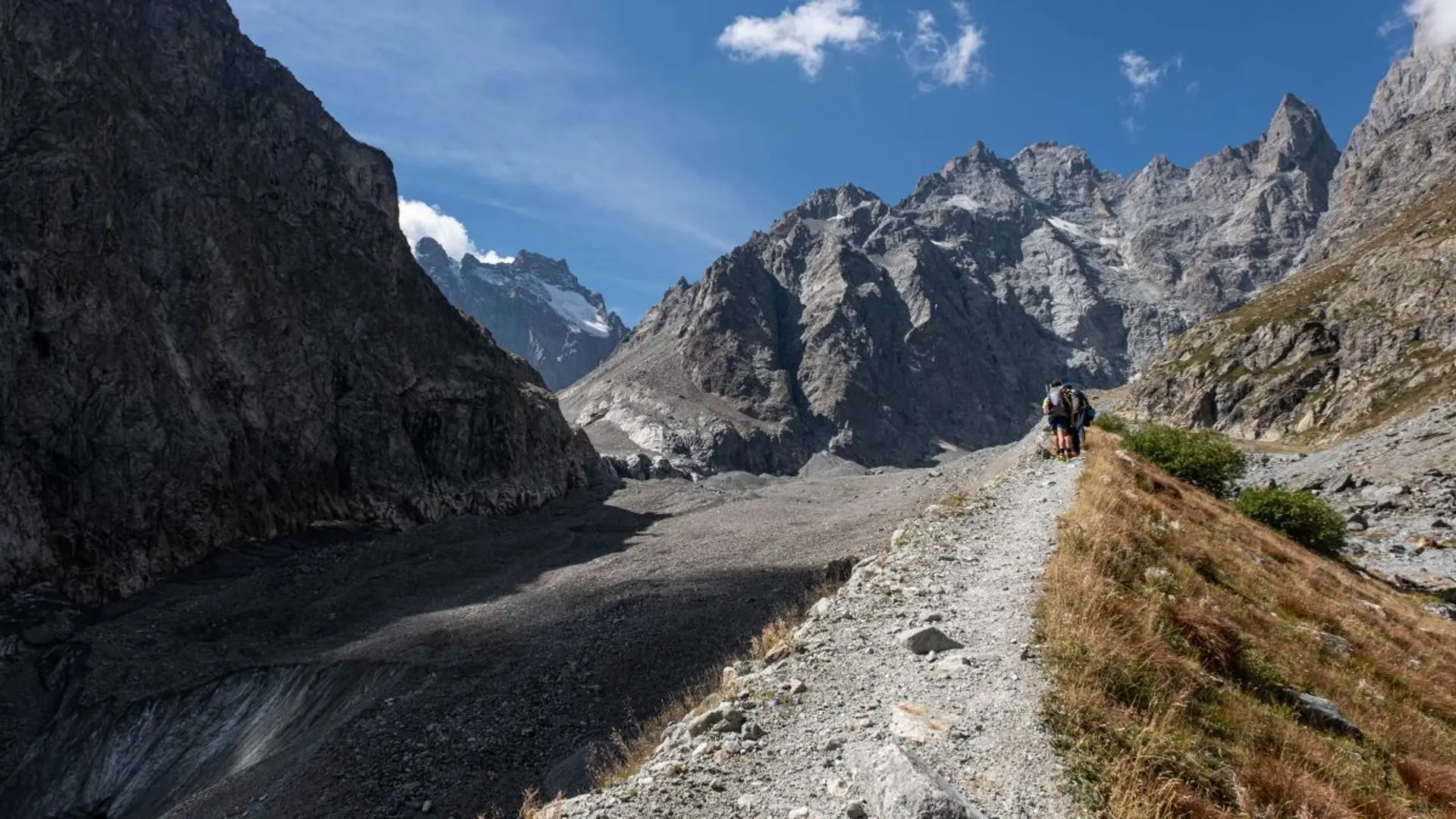 Sur la moraine du glacier Noir
