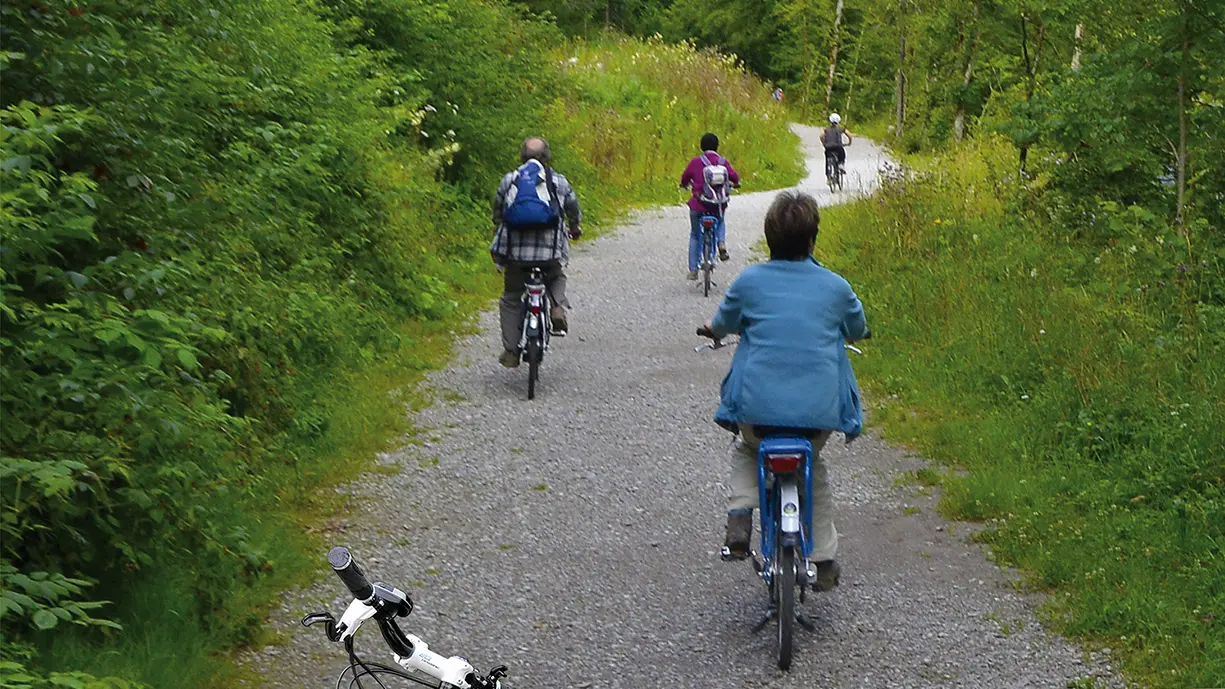 Vélo sur les sentiers des bords de Dranse