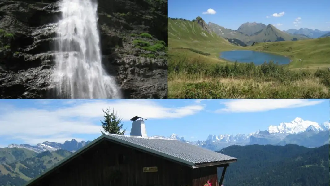Au Fer à Cheval, au Praz-de-Lys,le Mont Blanc vu de Mont Caly