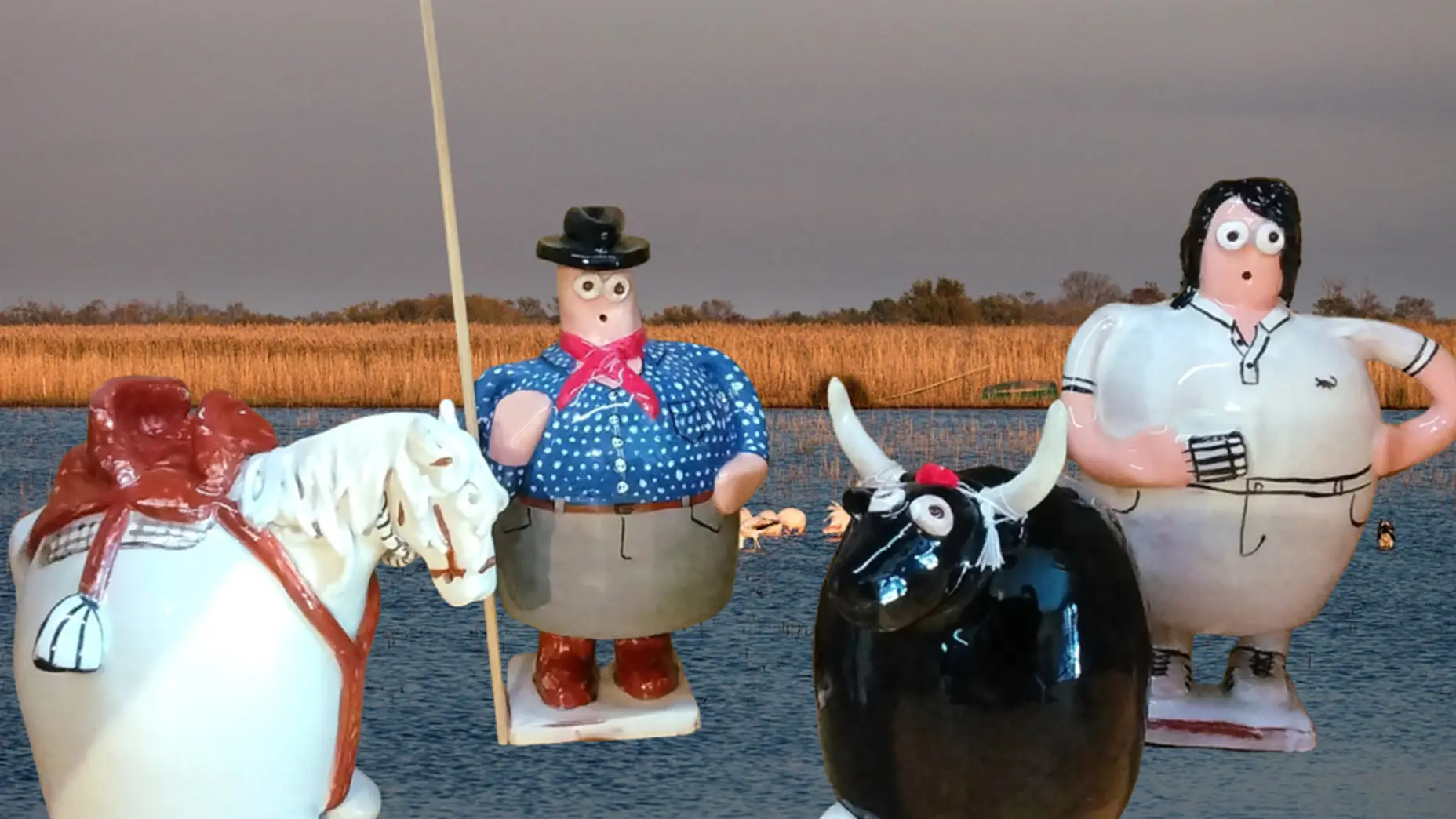 Figurines scene de la bouvine