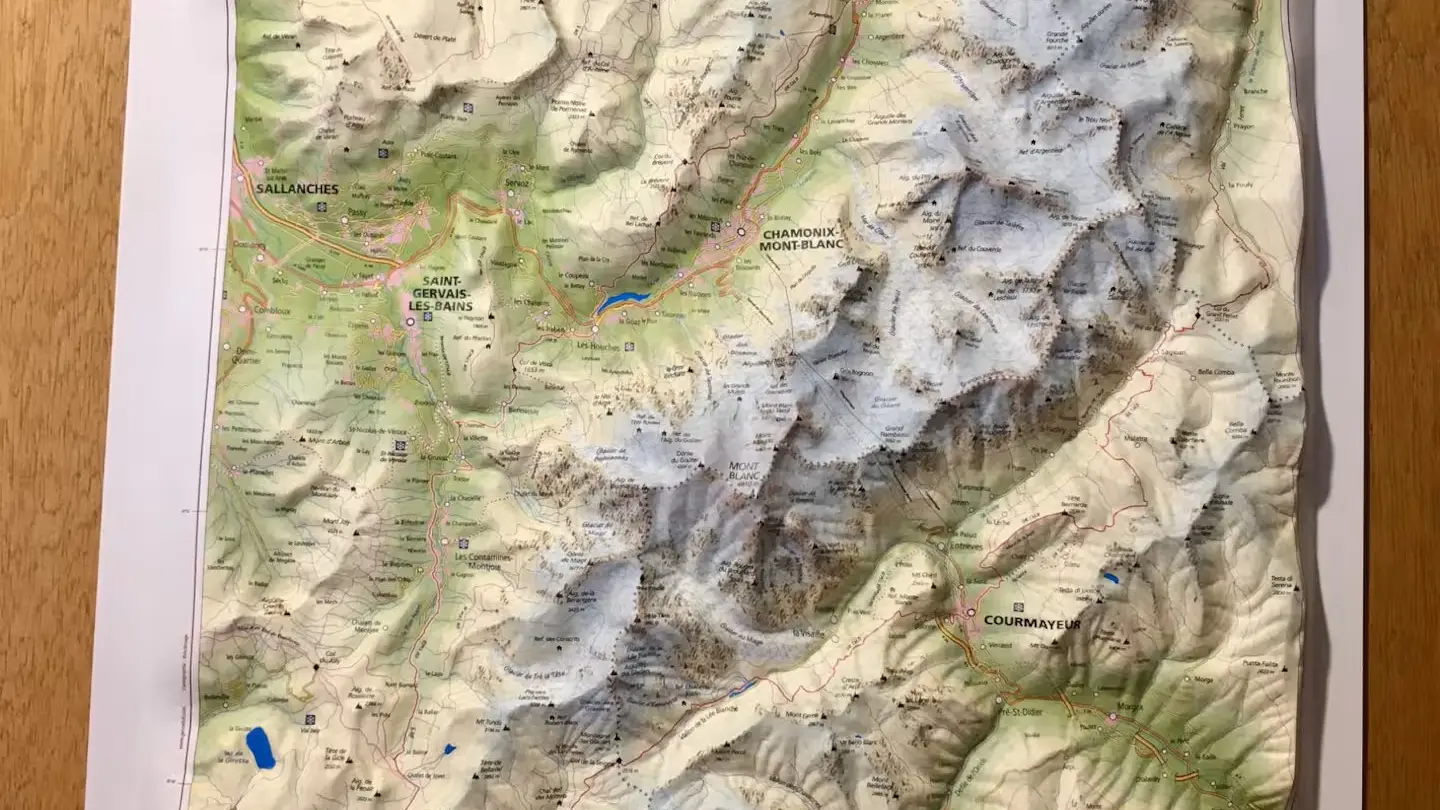 carte en relief