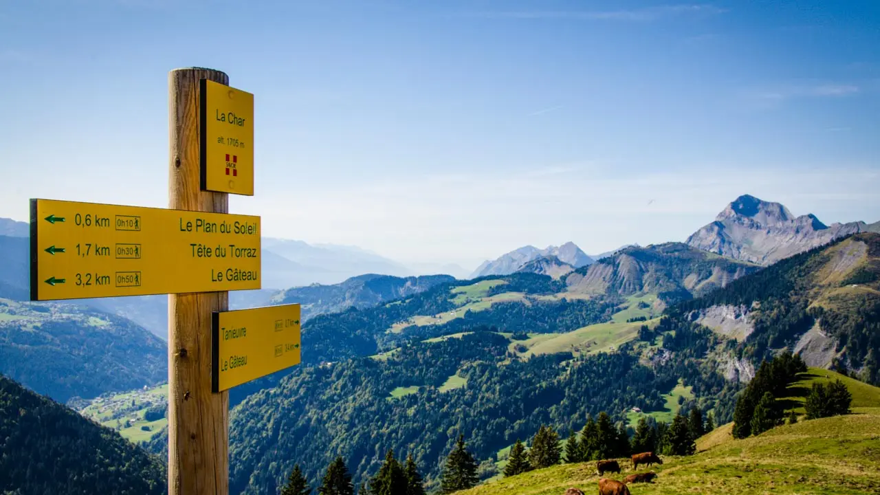 Le Mont Charvin en été depuis la Char