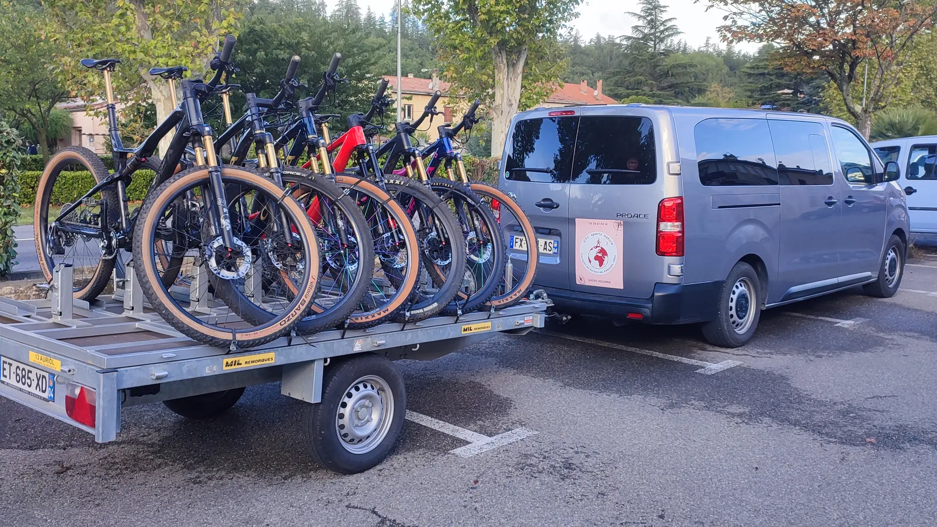 Navette et remorque VTT