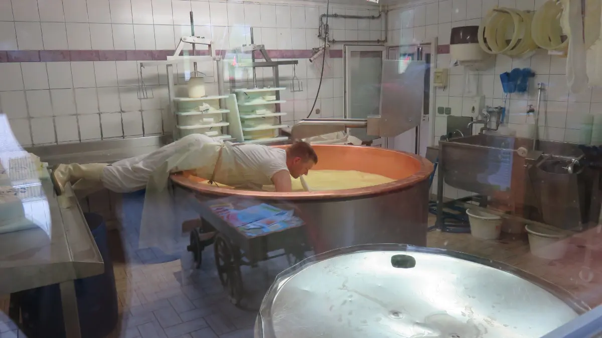 Fabrication du fromage ferme des chalets d'Oche