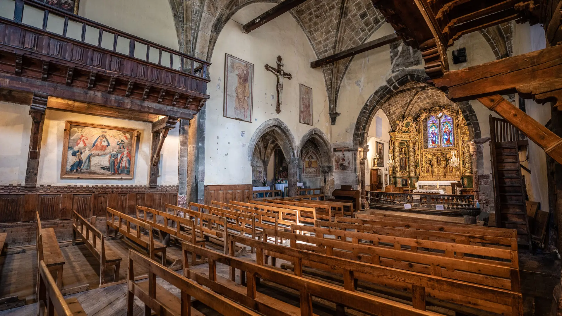 L'intérieur de l'église Saint Marcellin de Névache