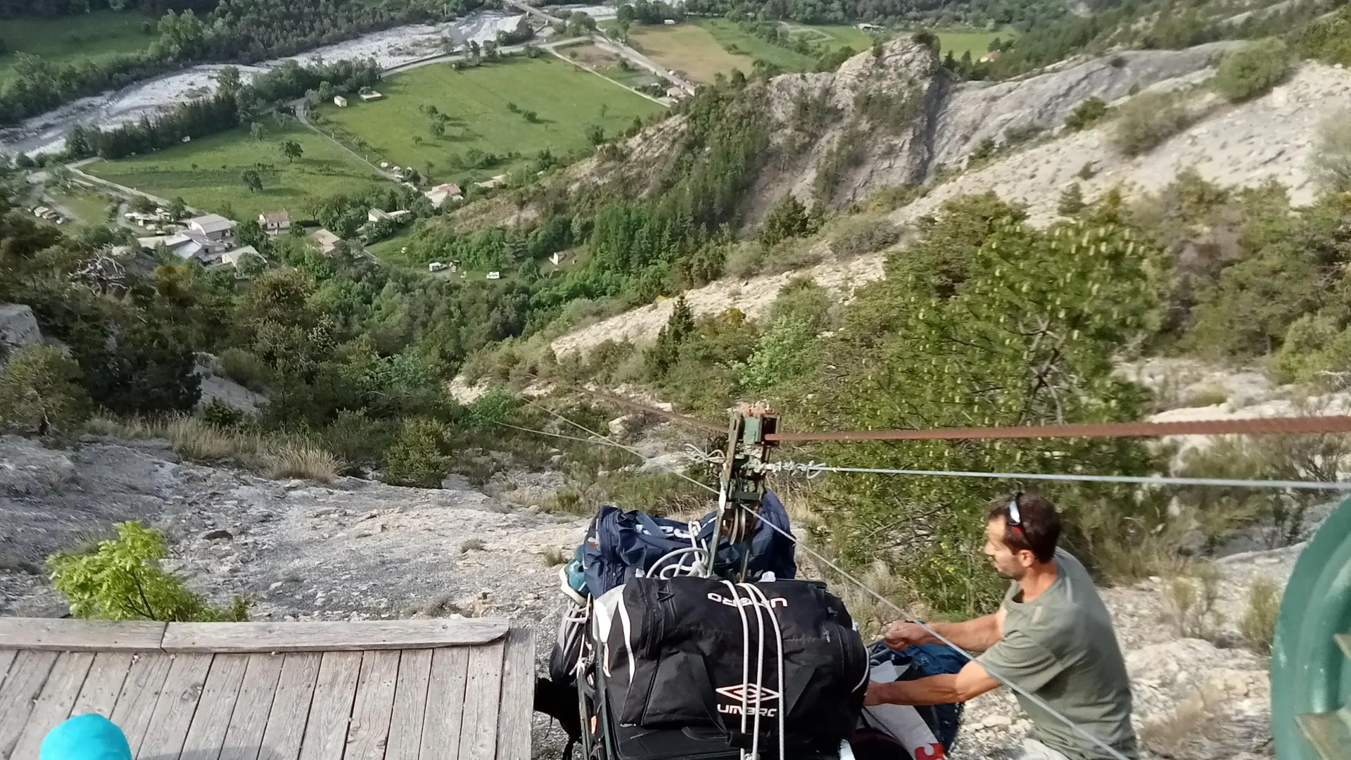 treuil pour acheminement des bagages