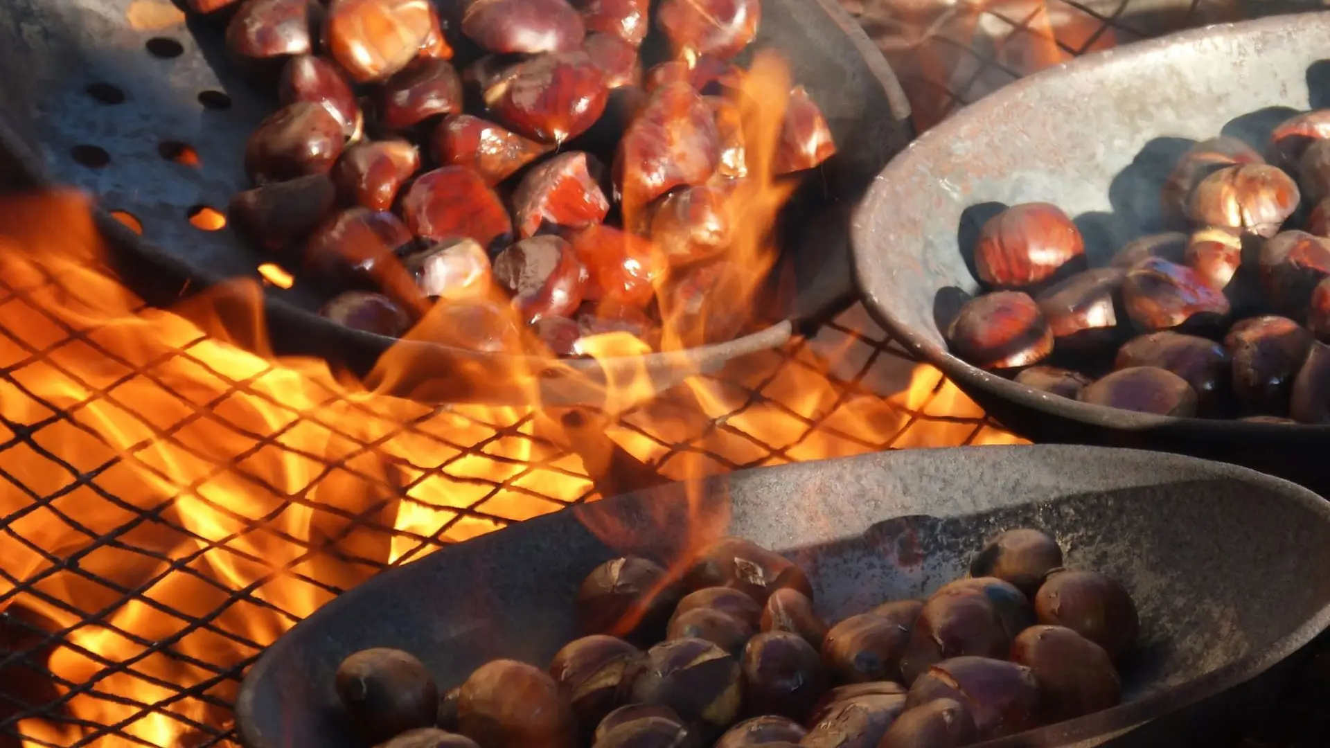 Châtaignes au feu