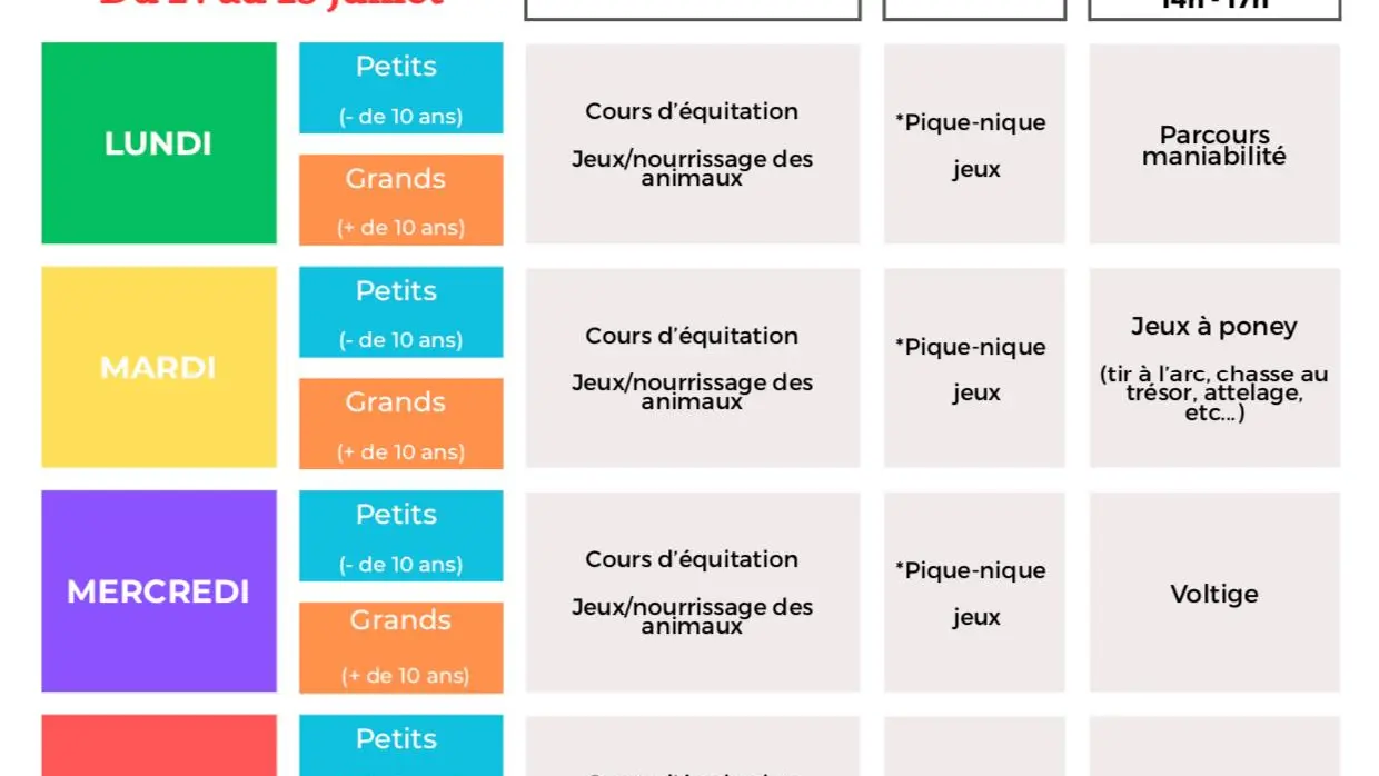 Stages d'été au centre équestre Terre et Ciel_Contrevoz