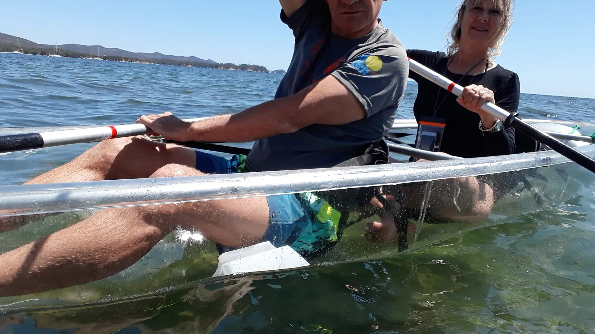 Location de kayak à fond transparent en Méditerranée Porte des Maures