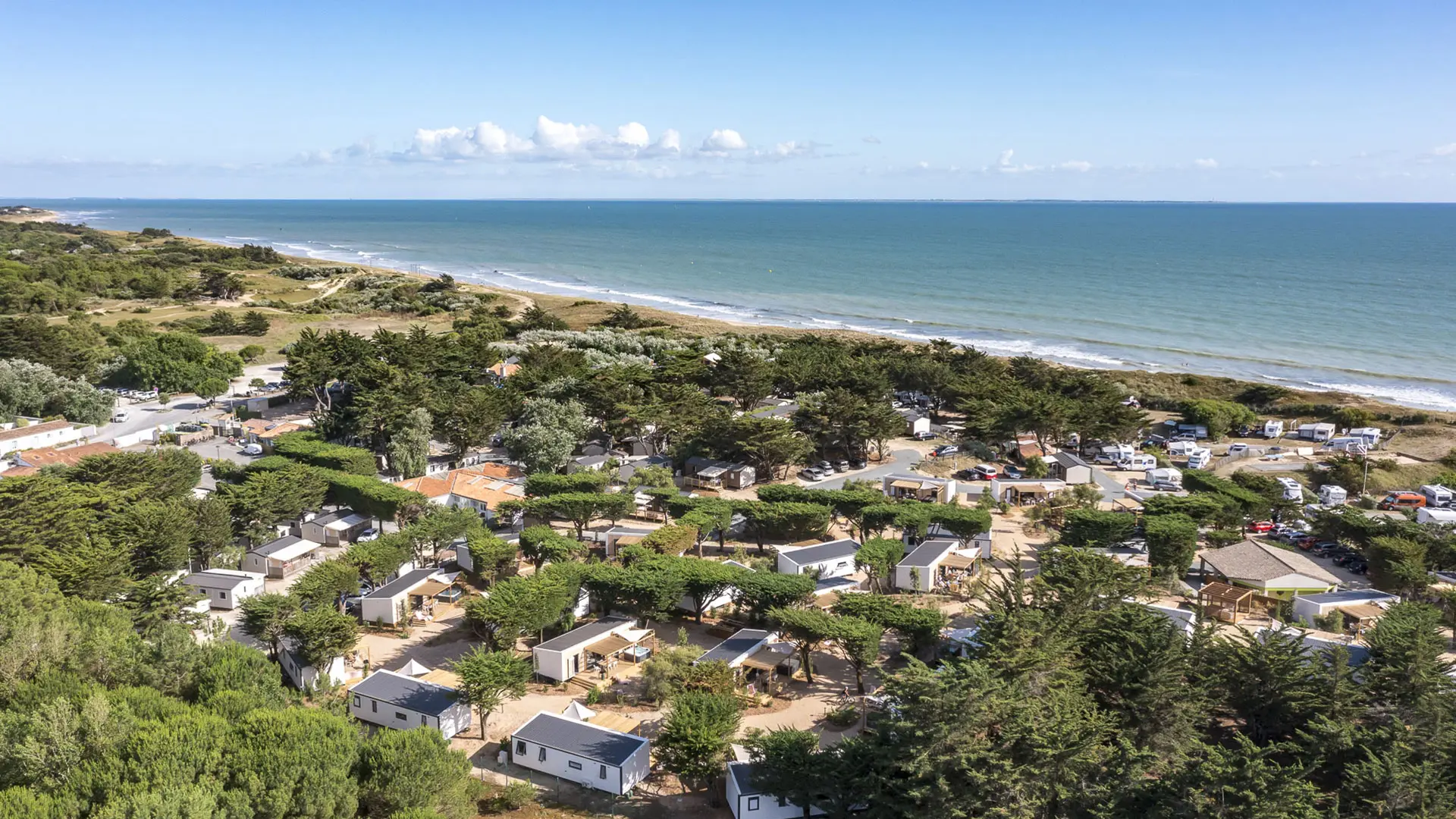 Vue aérienne Camping Les Amis de la Plage