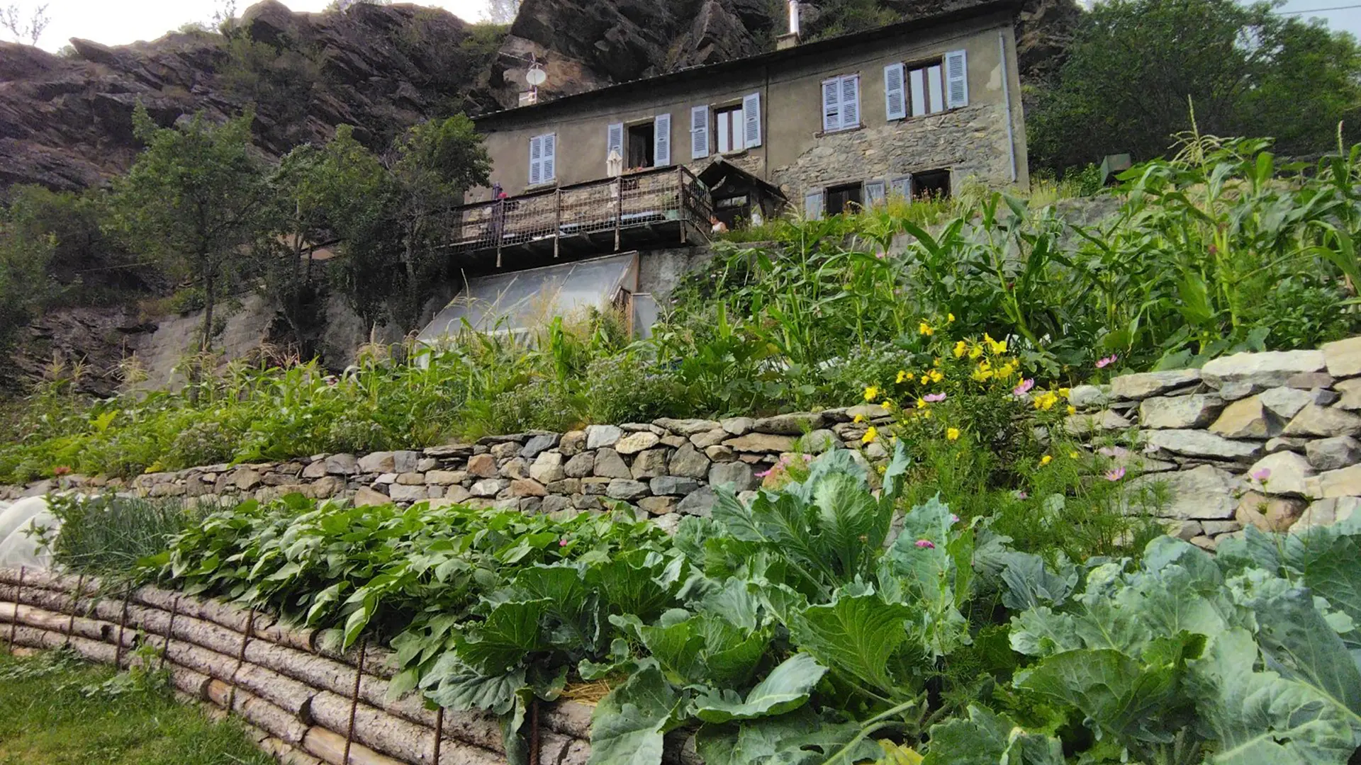 La buvette du Gîte de Méolans