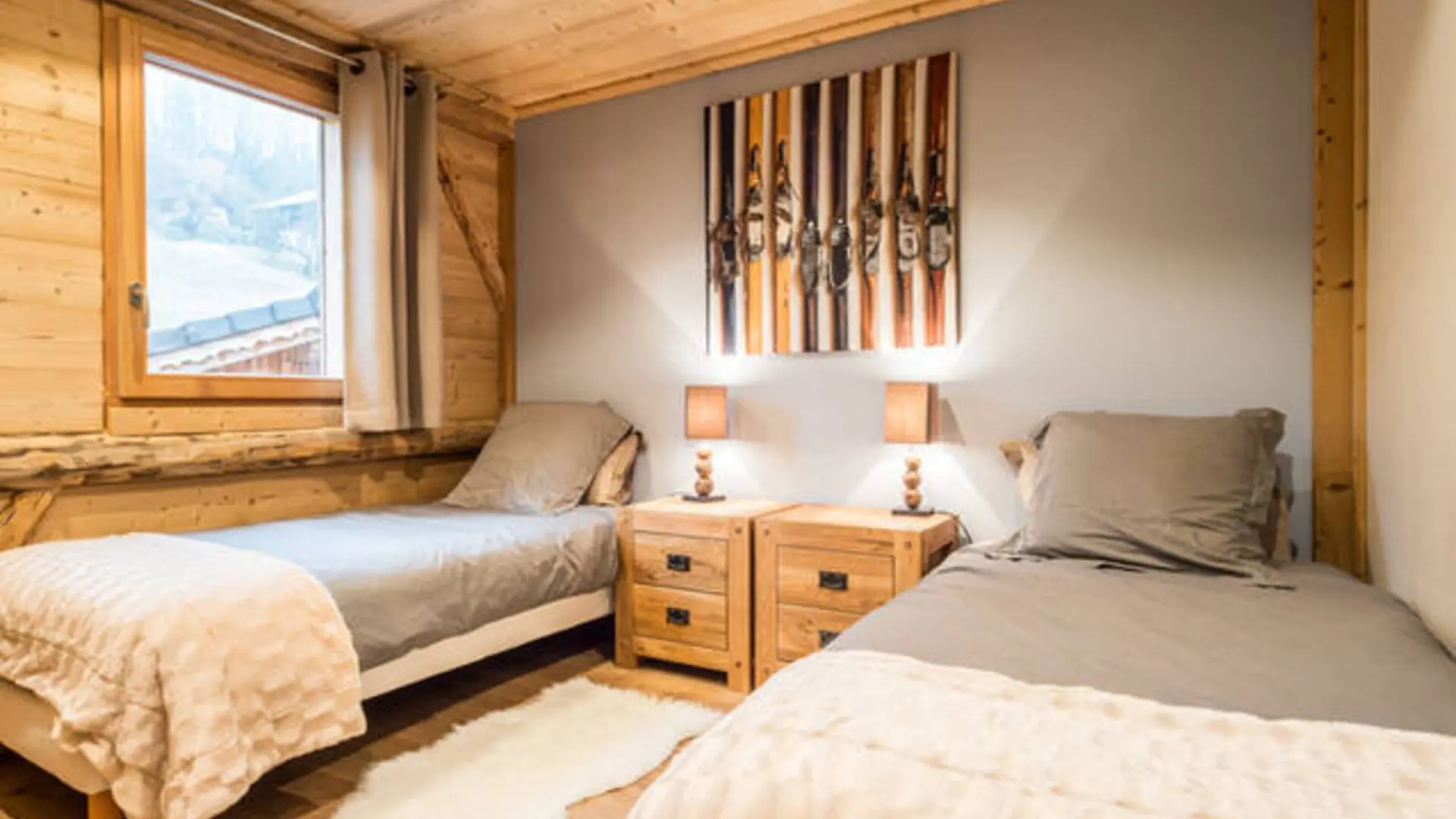 Chambre twin skis