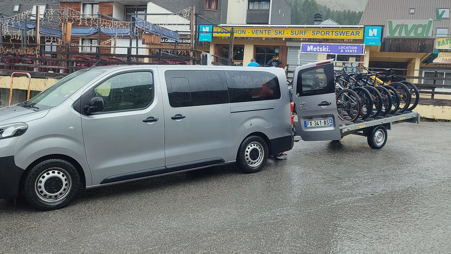 Navette et remorque VTT