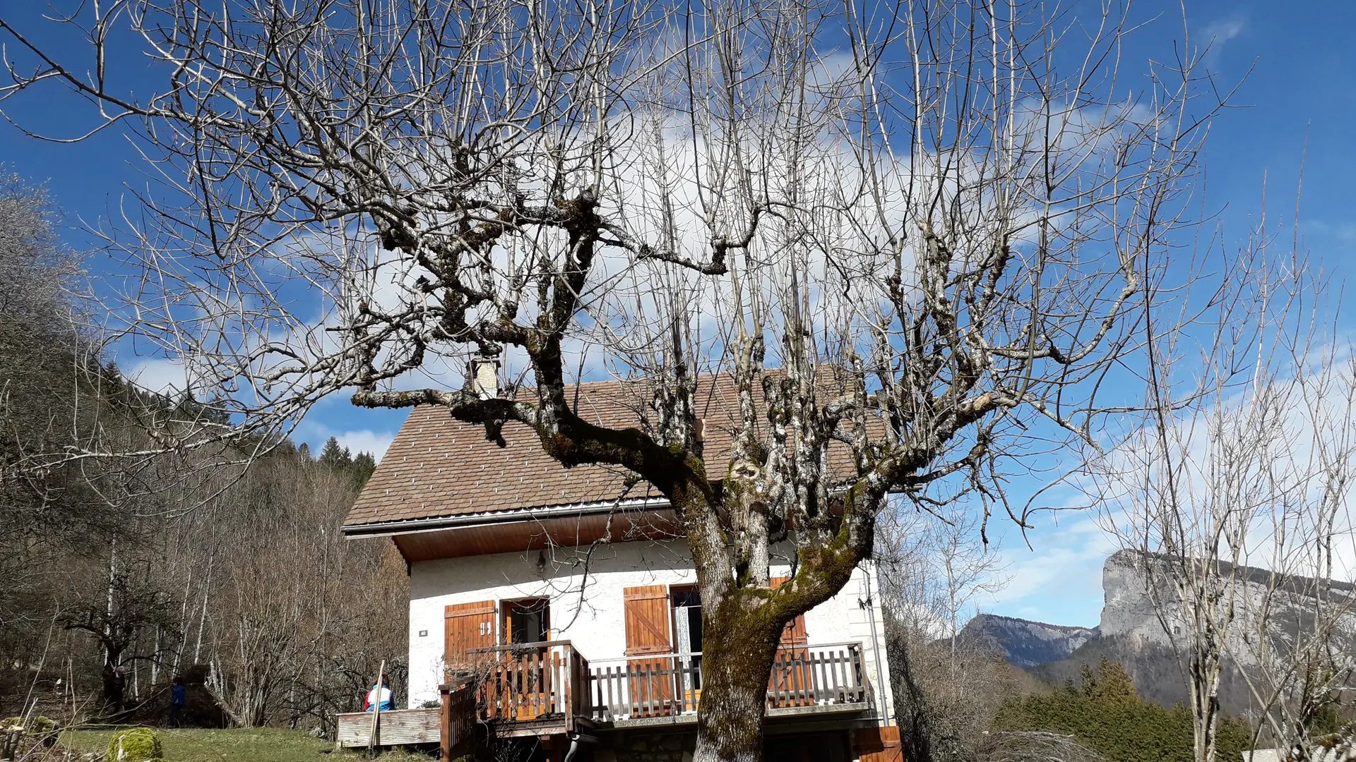 La maison avec vue sur les montagnes