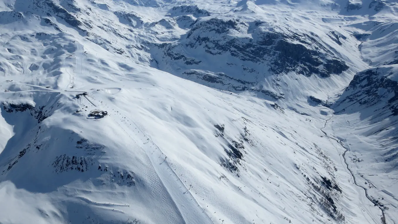 Paysage sur un Vol de durée_Val d'Isère Parapente