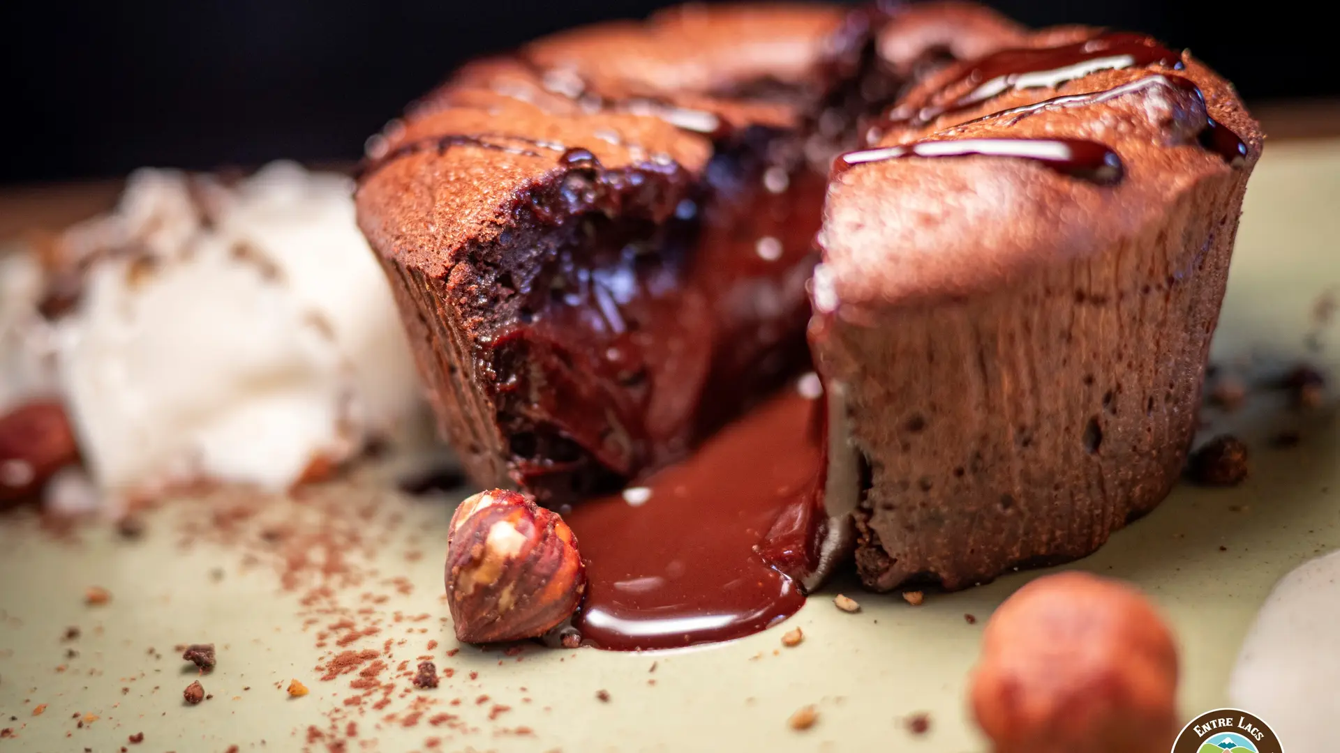 Coeur coulant chocolat noisette sans lactose et sans gluten