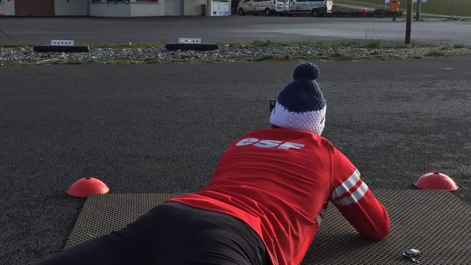 Initiation biathlon avec l'ESF des Plans d'Hotonnes