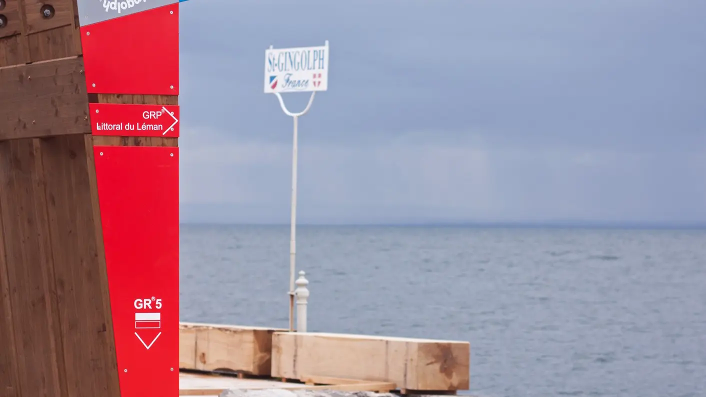 Point de départ officiel à Saint-Gingolph