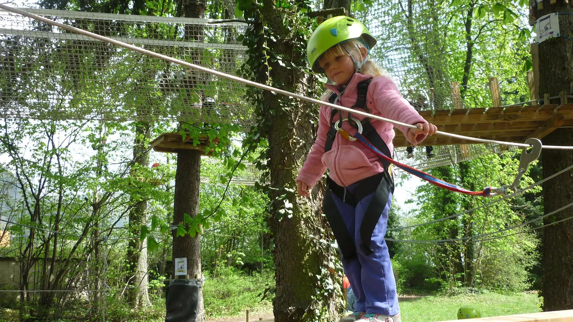 Parcours accrobranche enfant Parc Aventure Brunerie Voiron