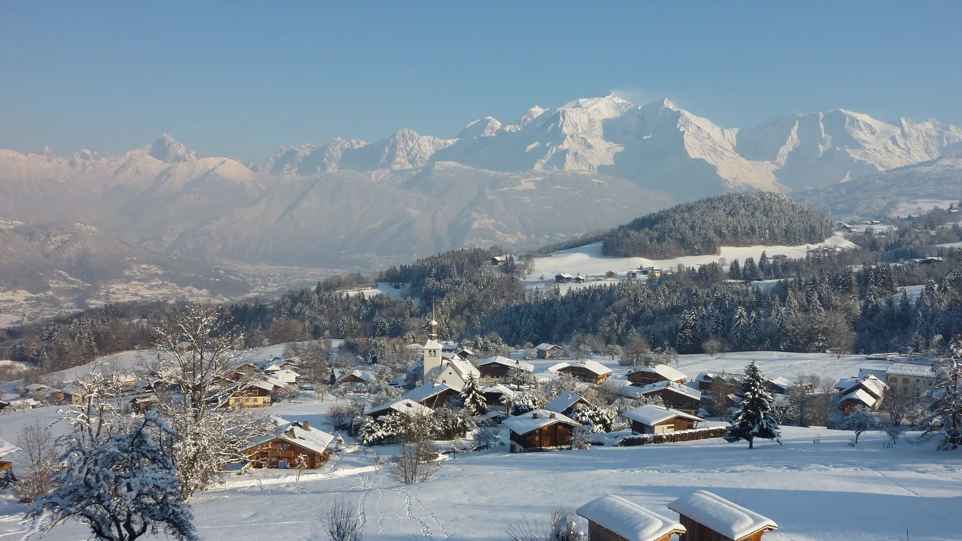 Panorama sur le Mont-Blanc