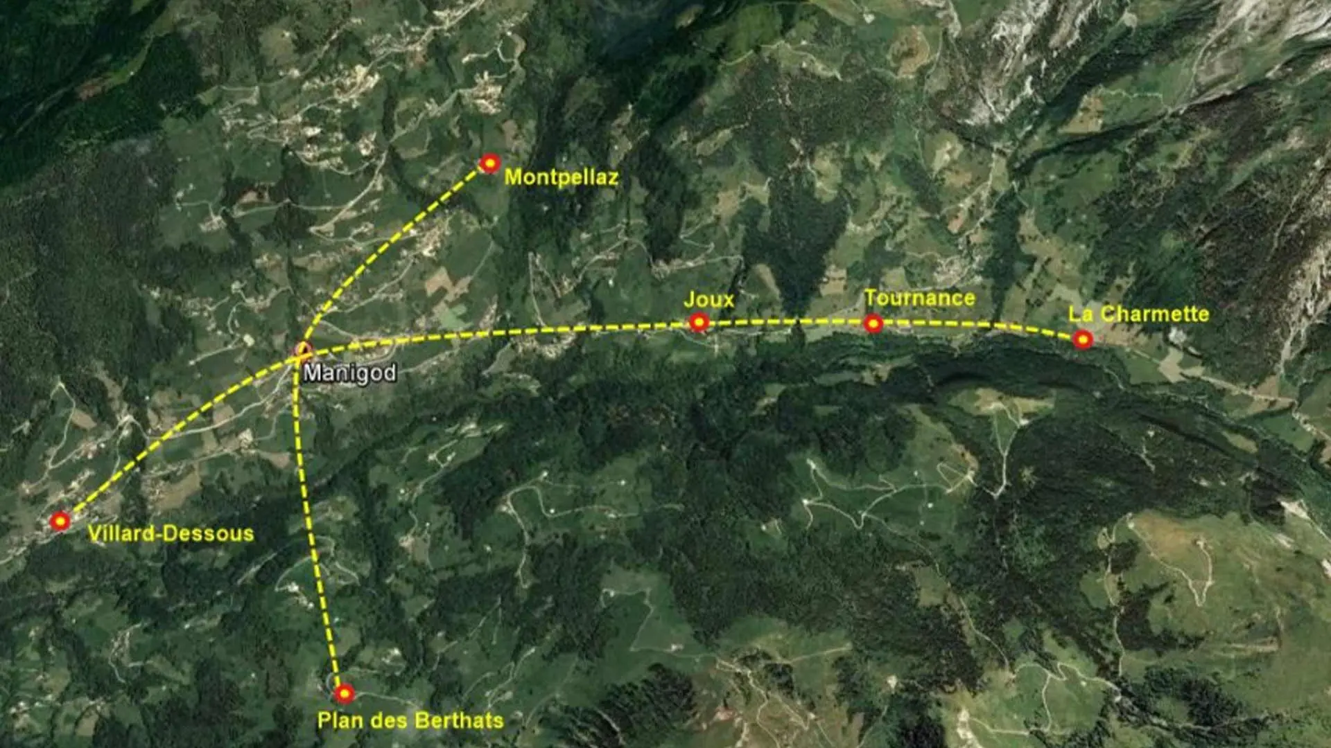 Carte Chapelles Manigod