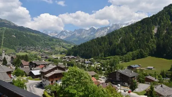 Vue depuis l'appartement été/View from the apartment summer-Charme-Le Grand-Bornand