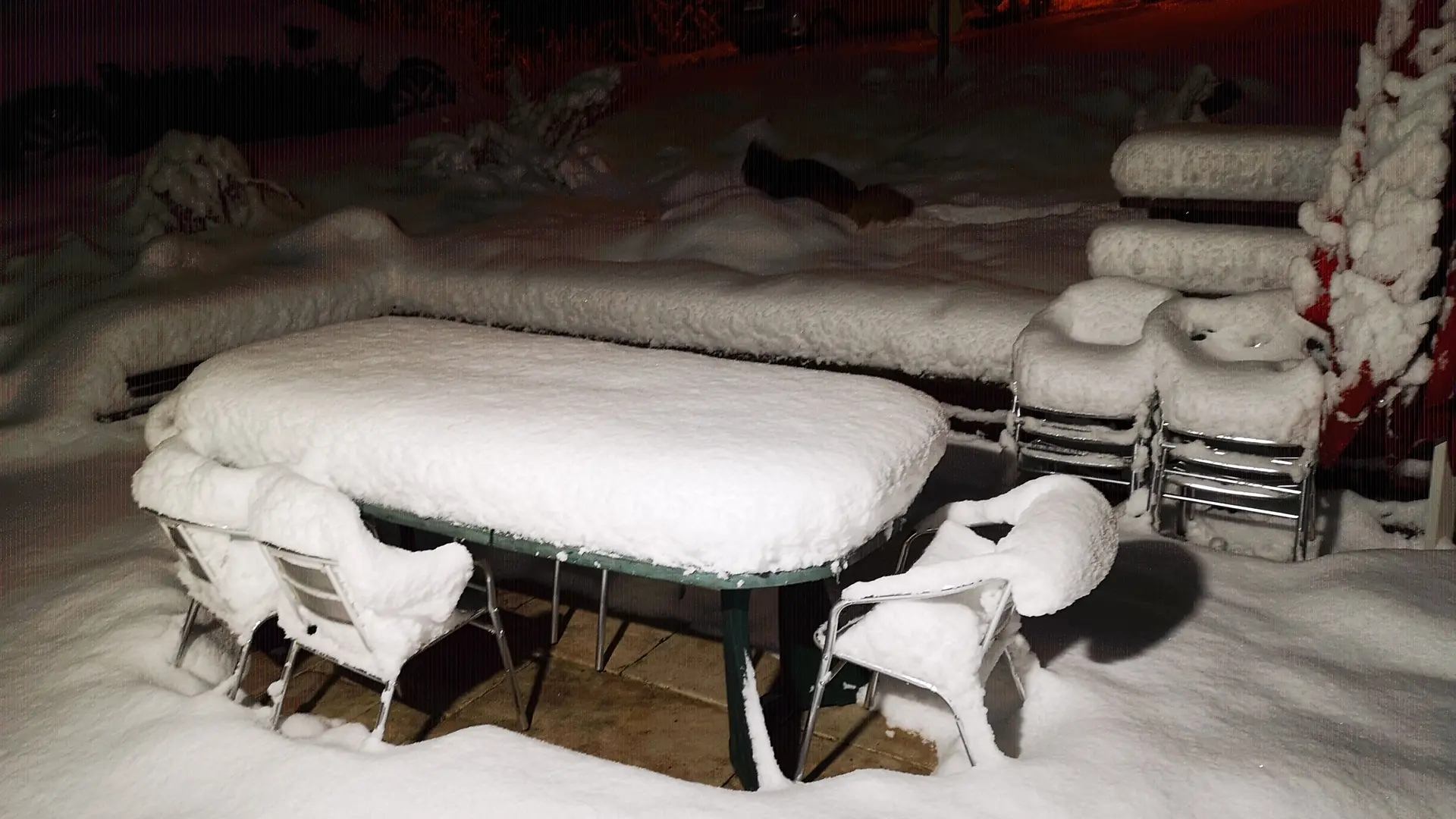 terrasse en hiver