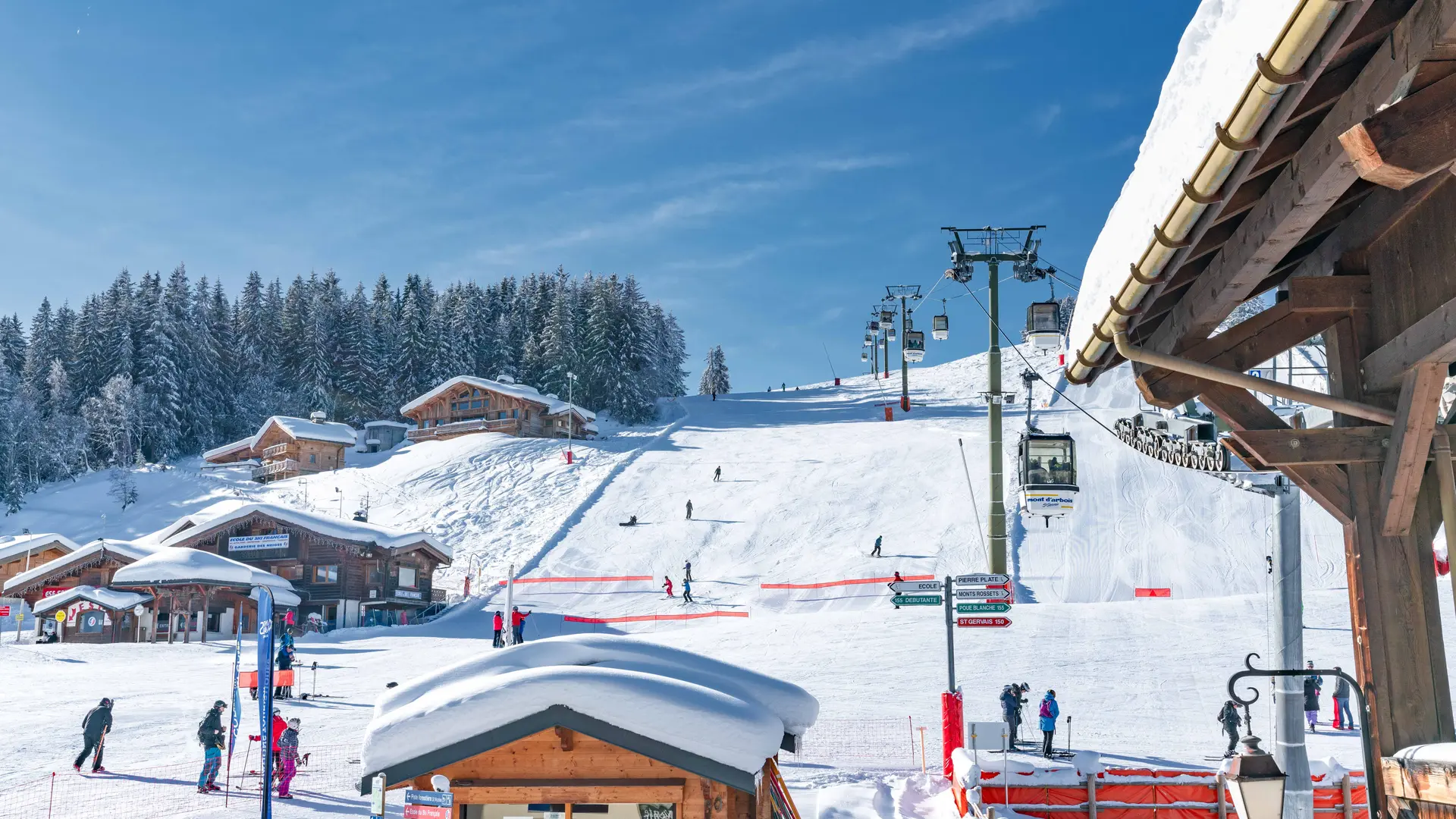 Front de neige du Bettex et piste de la Crête