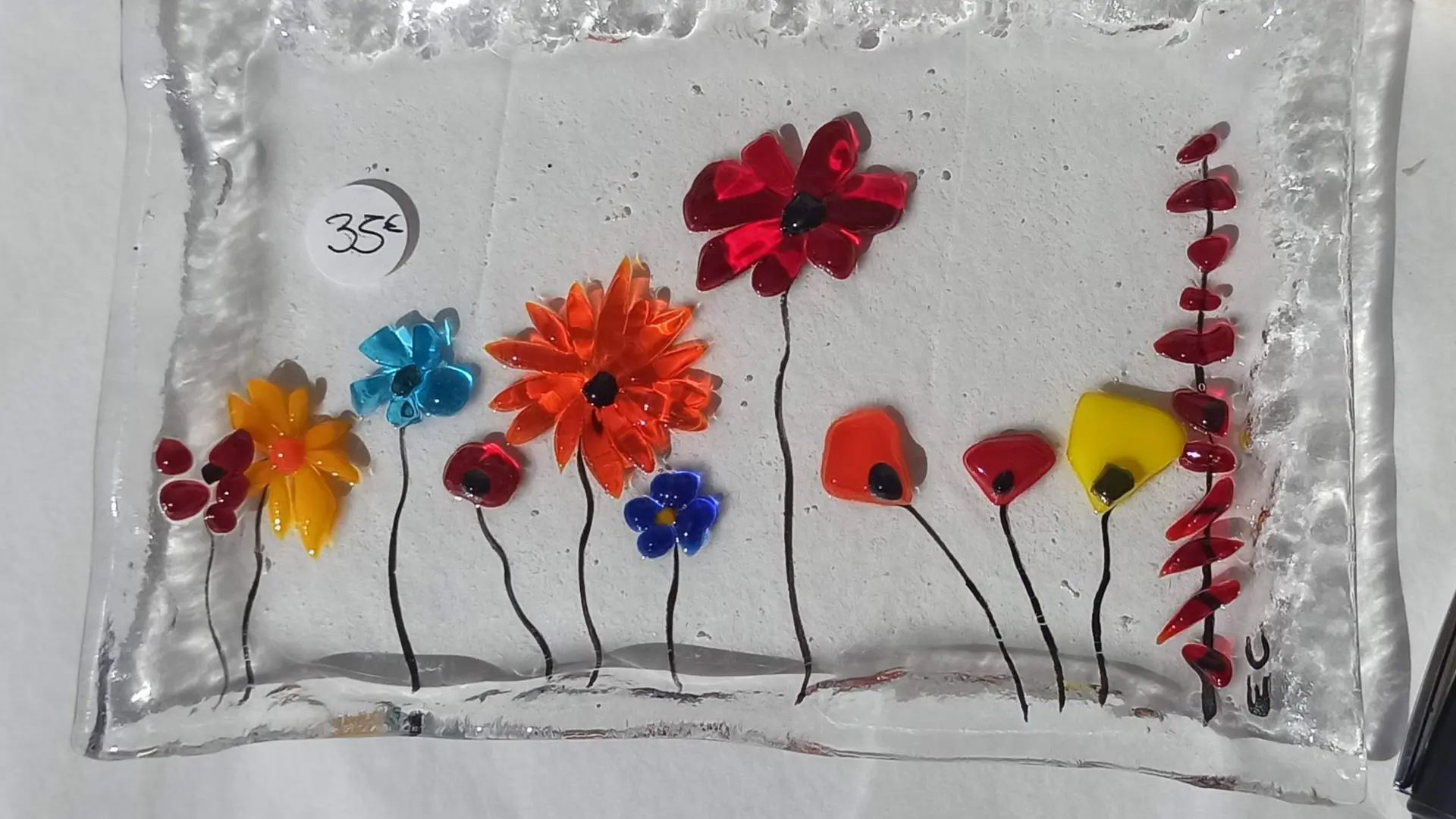 petit plat en verre fusionné