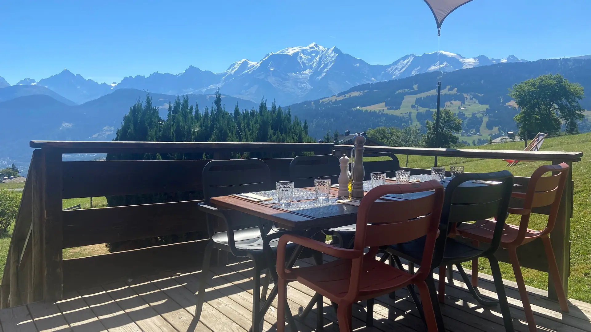 Terrasse vue Mont-Blanc