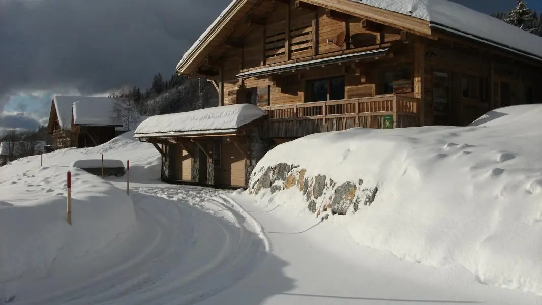 chalet en hiver