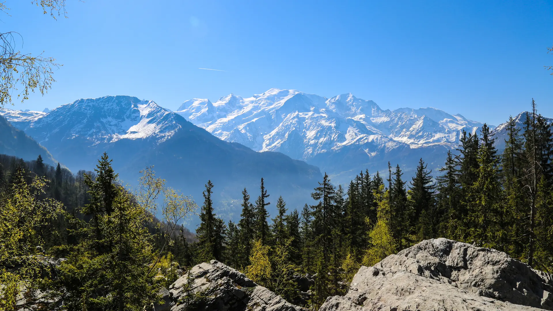 Lac vert -vue mont blanc