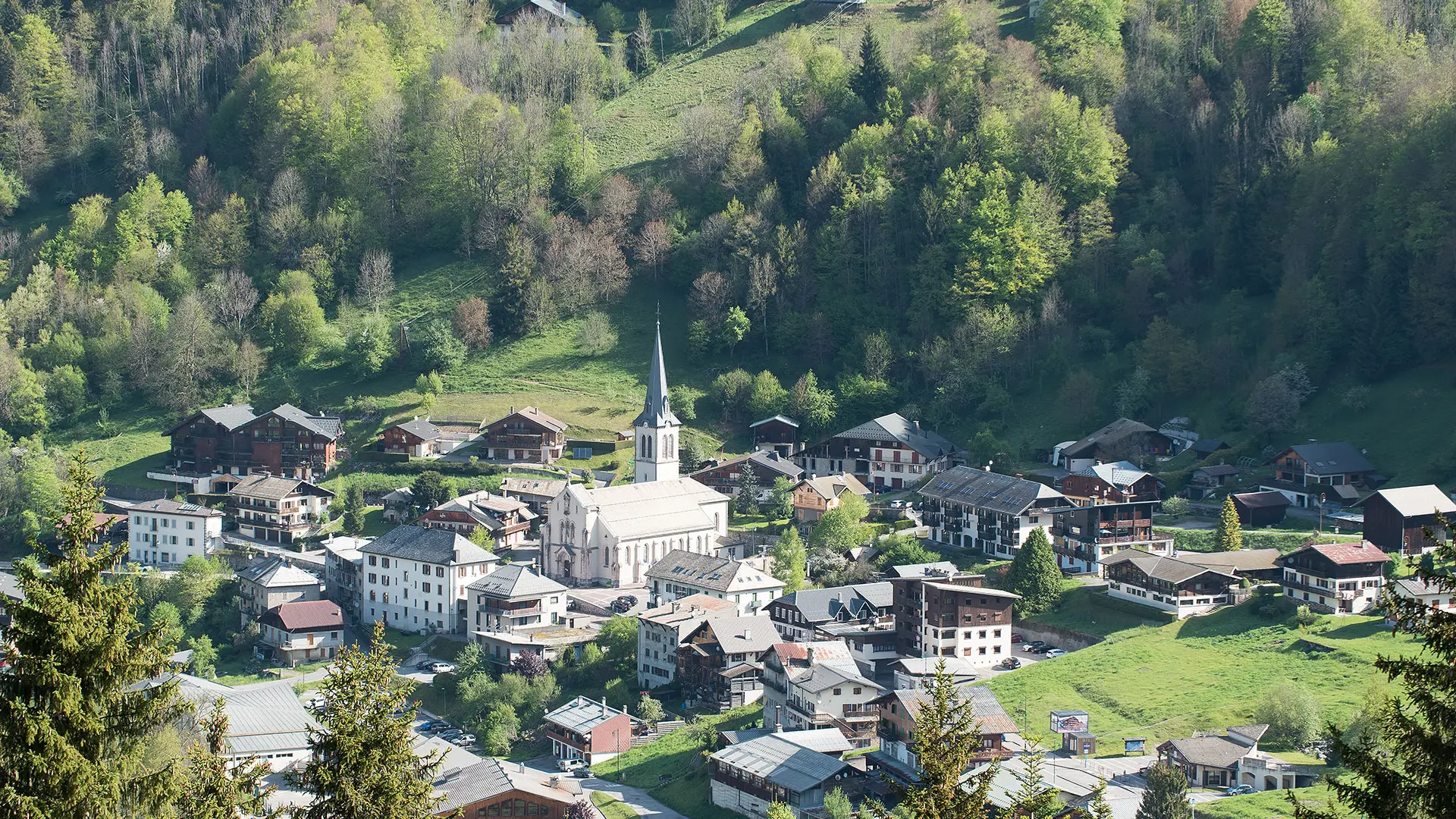 Le village de Saint Jean d'Aulps