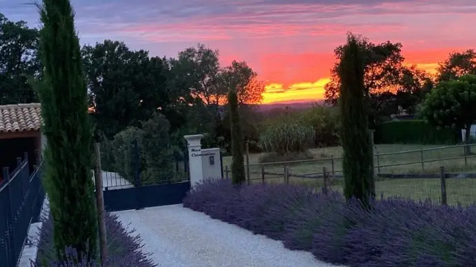 Allée d?accès au mas