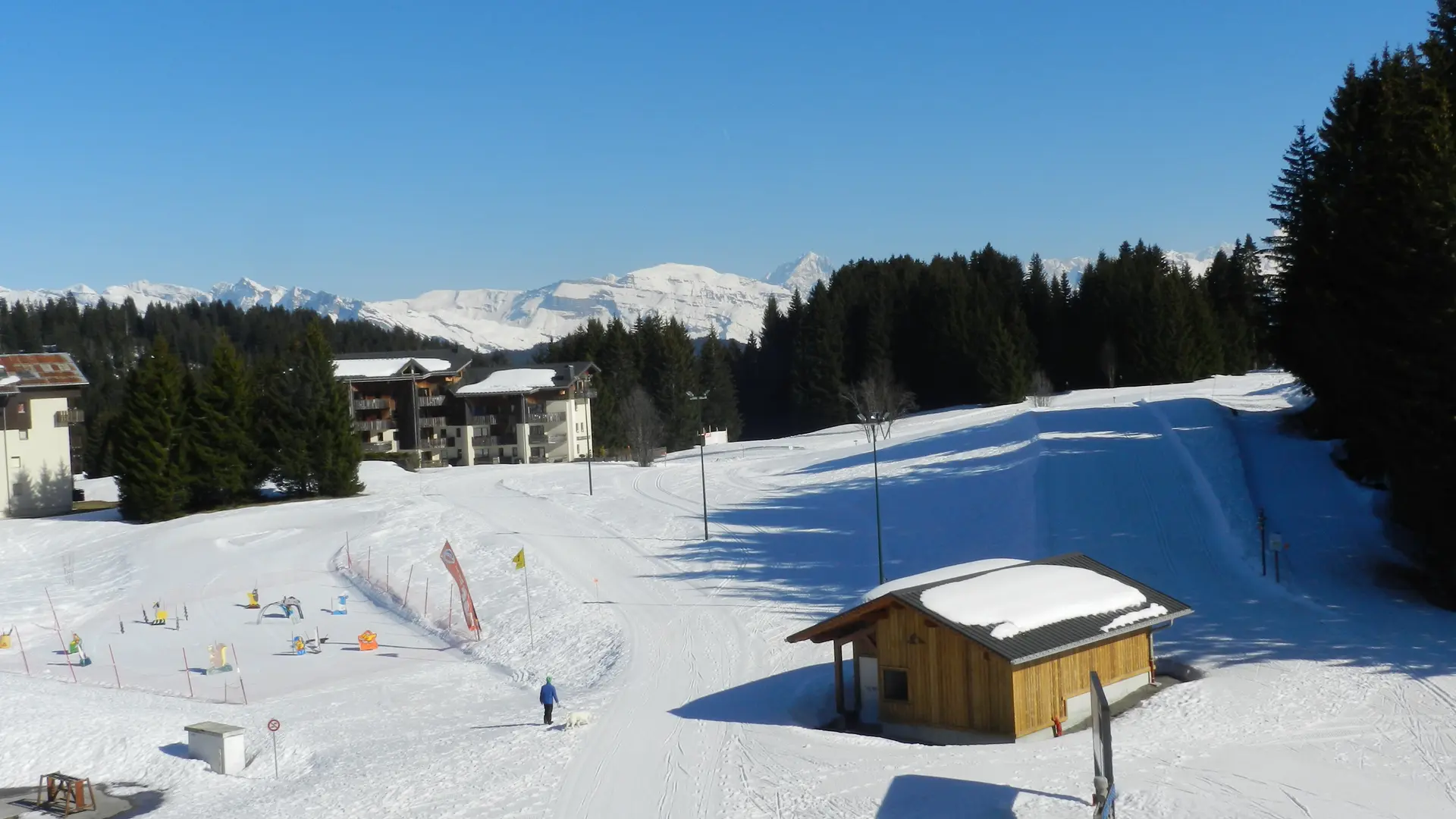 Vue du balcon en hiver