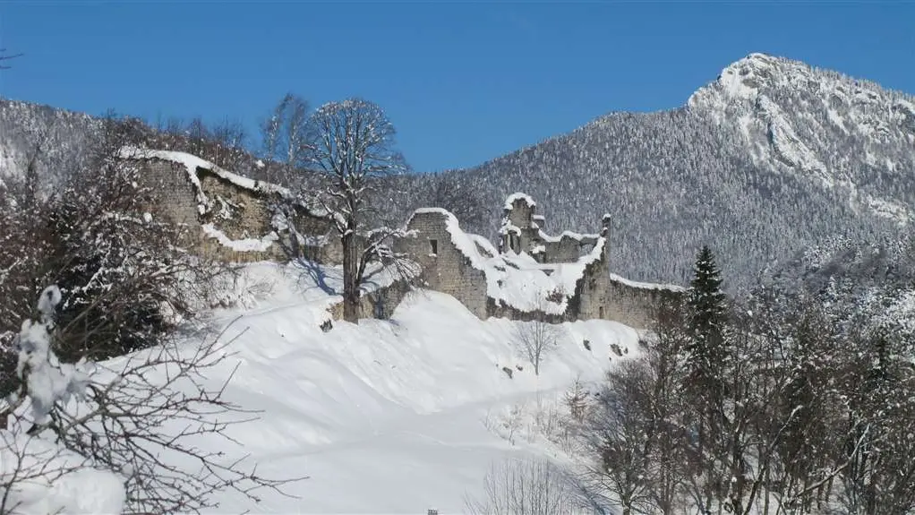 Ruines du château de Montbel ,à quelques pas du gîte