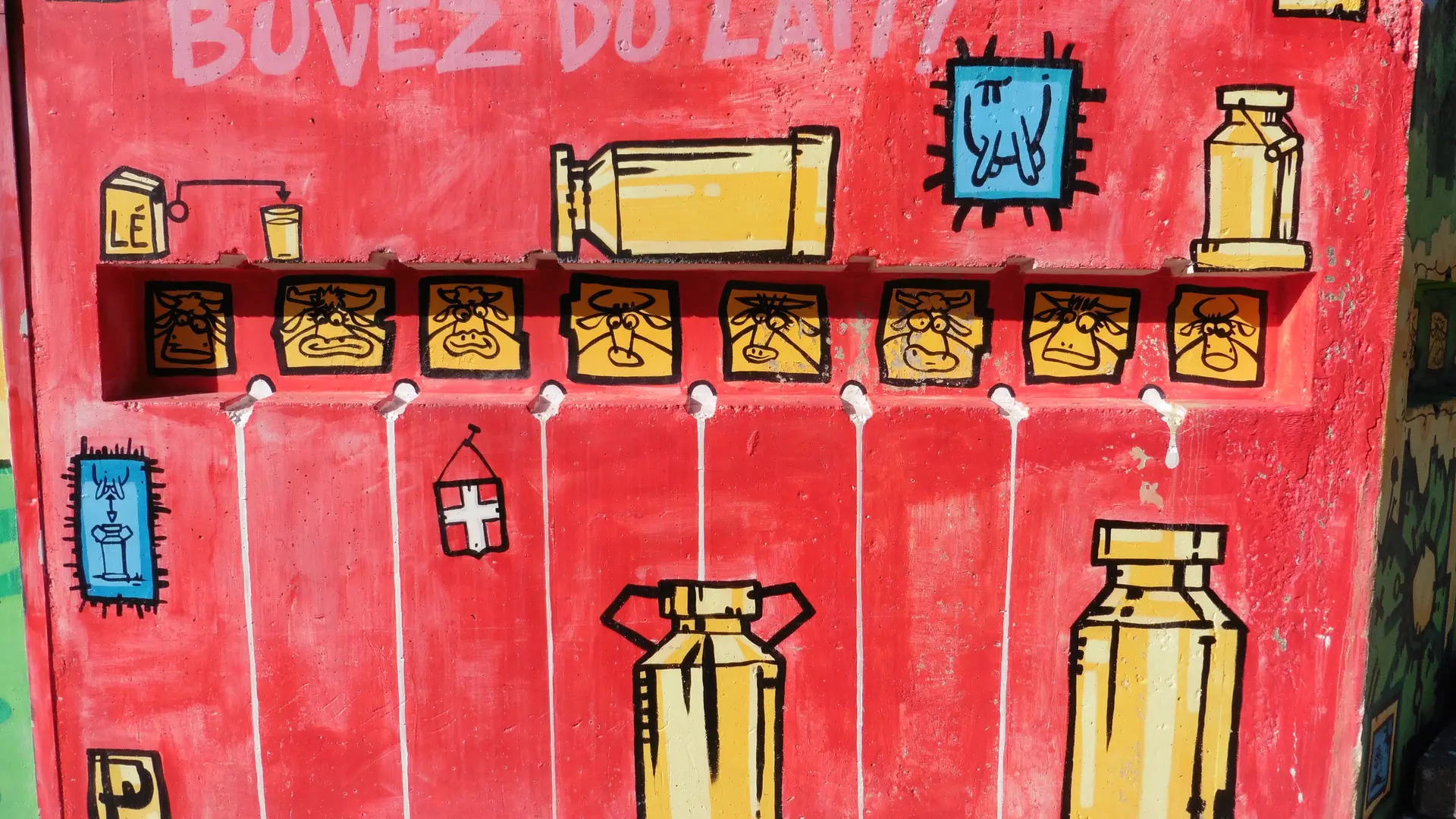 Art Vache Buvez du lait