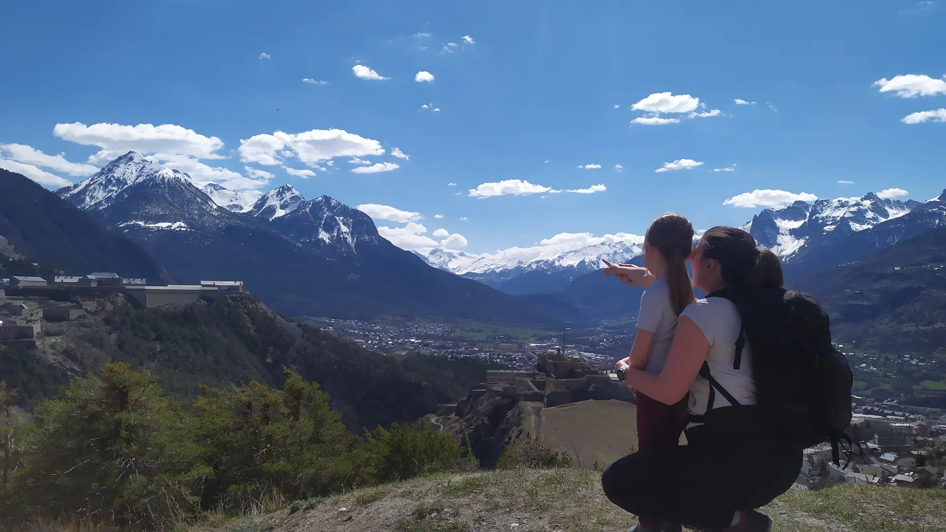 Vue sur Briançon depuis le fort des Salettes