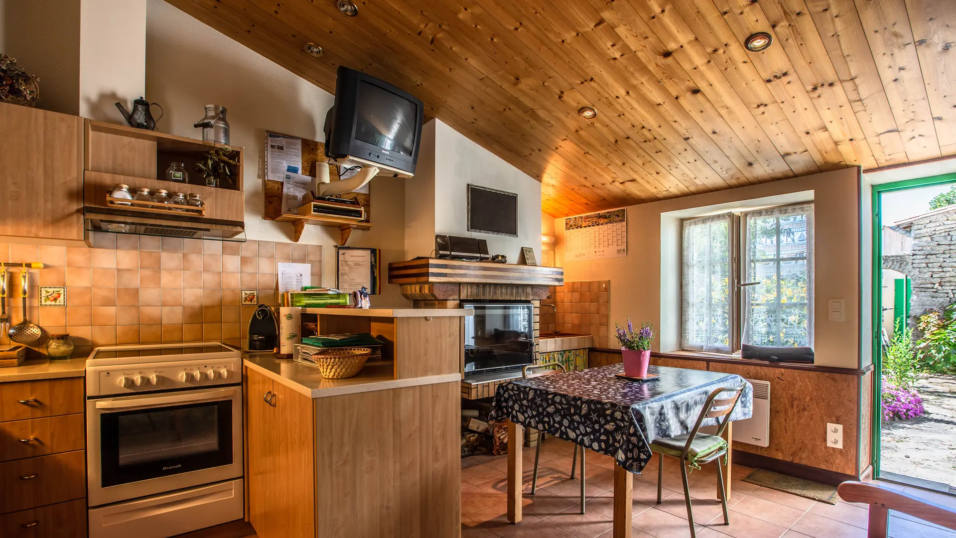 Kitchen with courtyard view