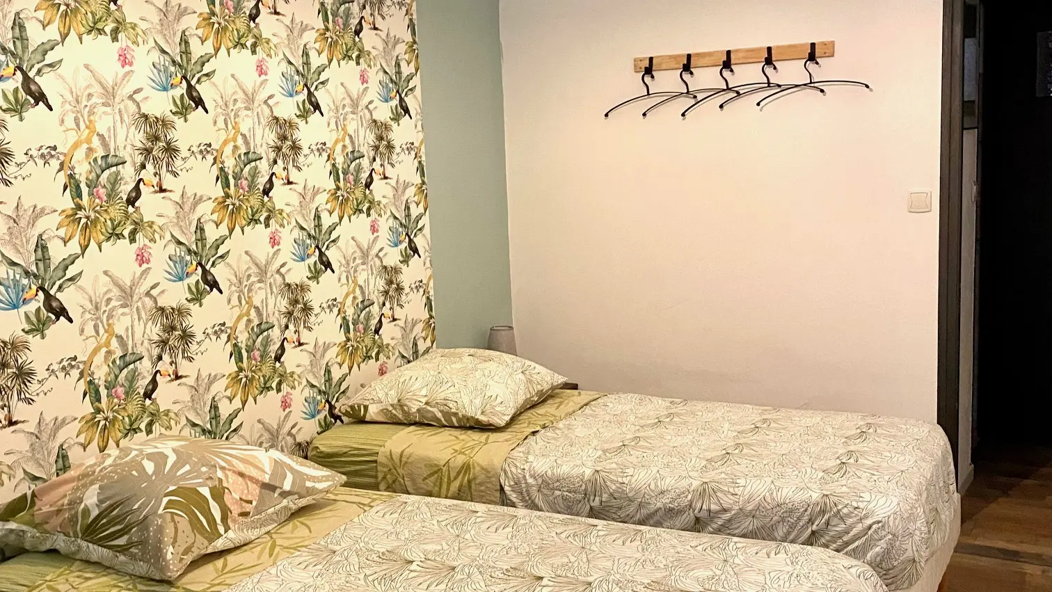 Chambre 2 lits 1 place