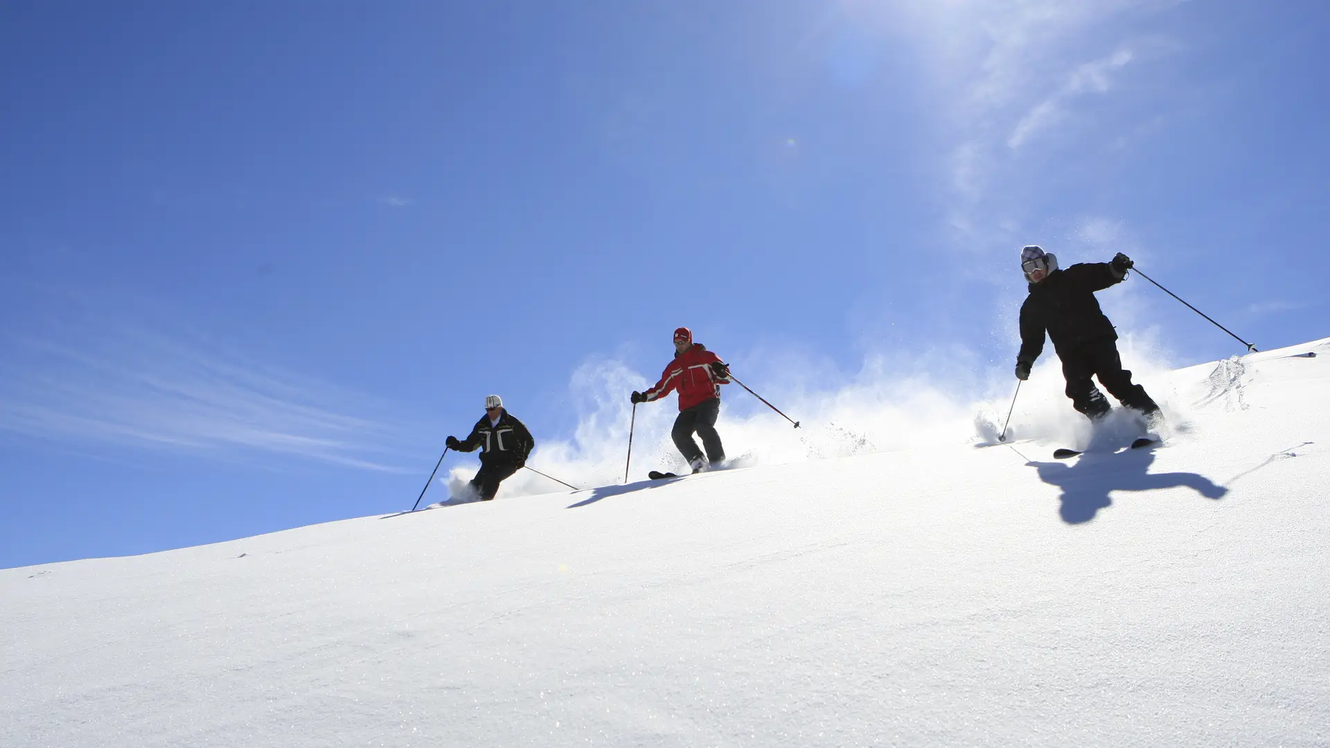 Dans la poudreuse du Grand Massif