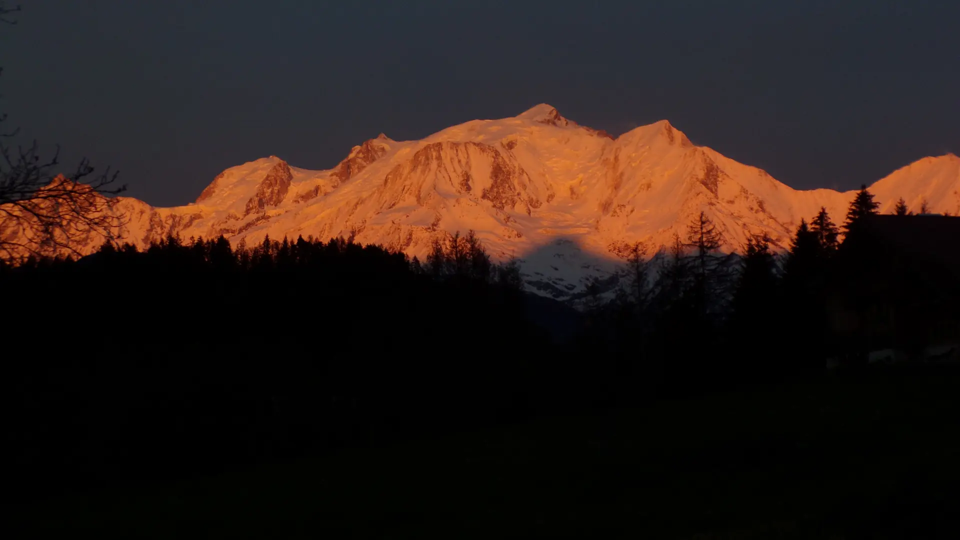Vue Mont Blanc au soir