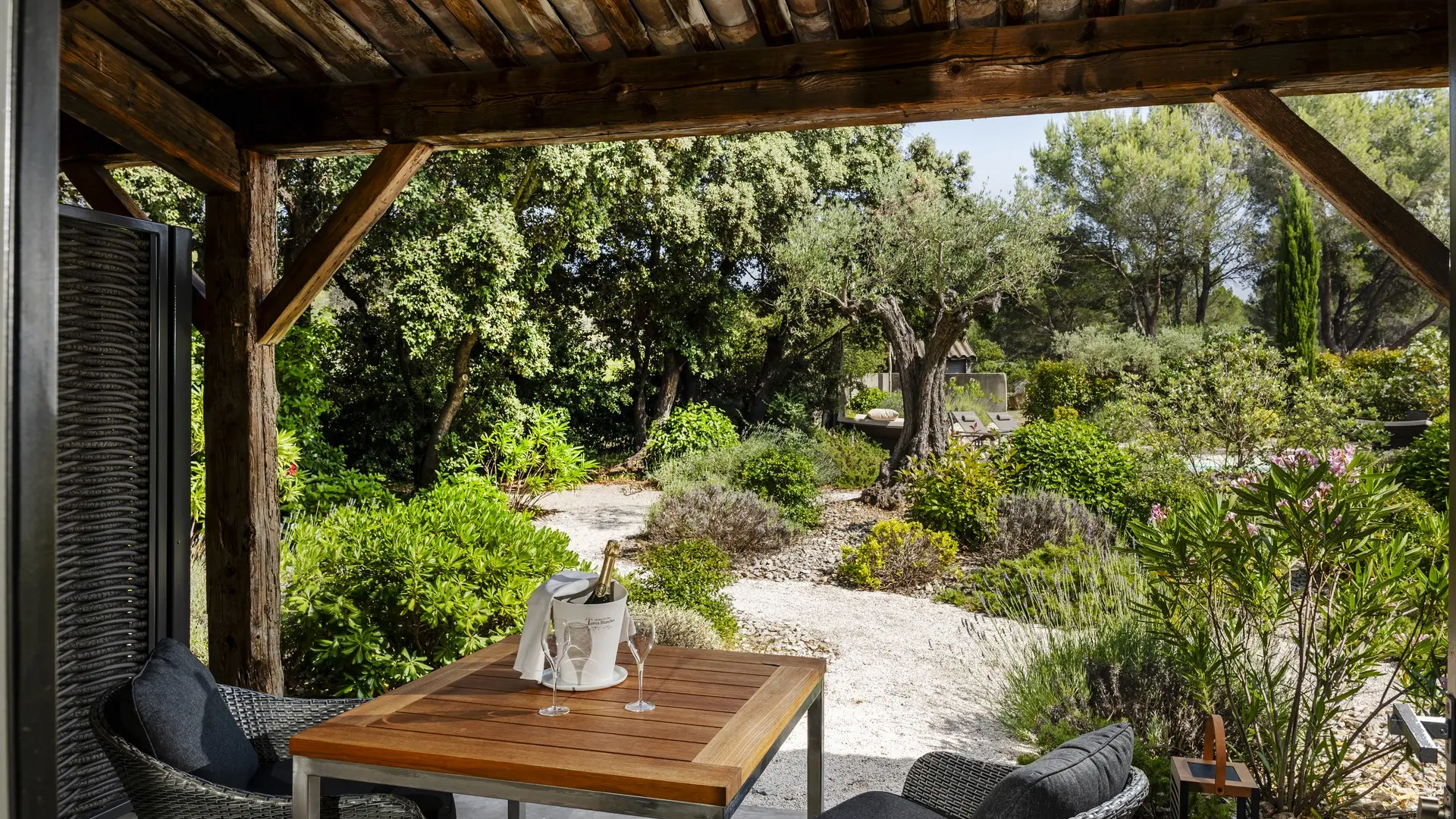 Domaine La Pierre Blanche_Eygalières_terrasse privée