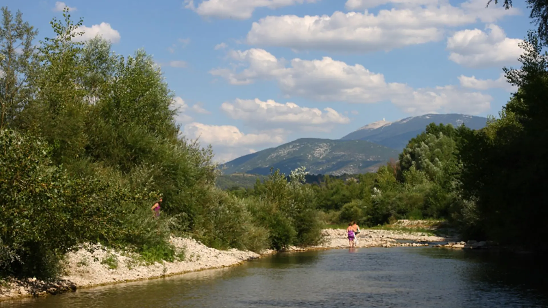 bord de l'ouvèze - camping le Voconce