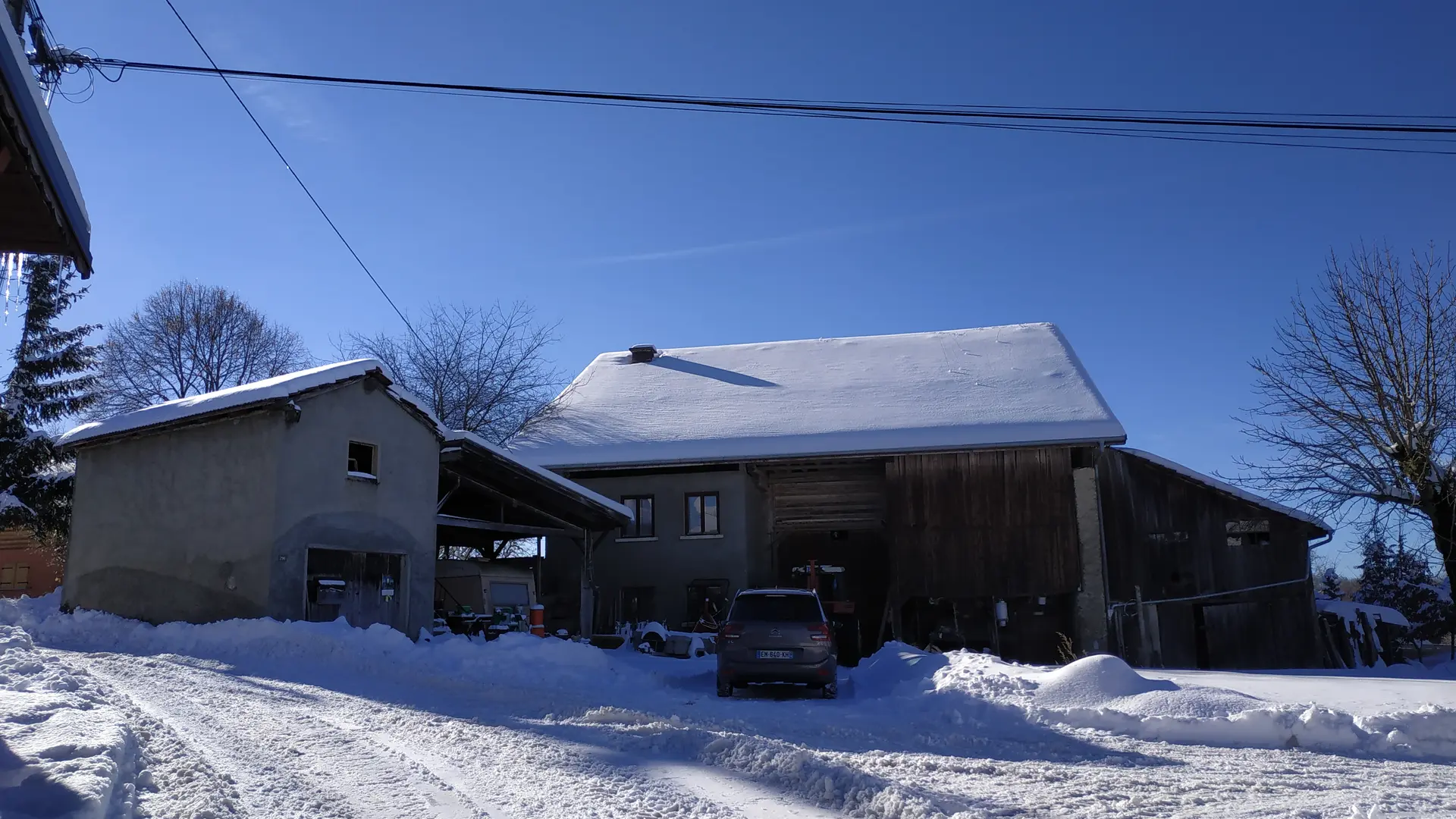 Façade extérieure en hiver