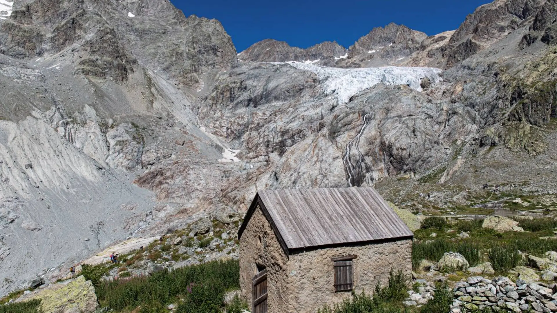 Glacier Blanc et refuge du Tuckett