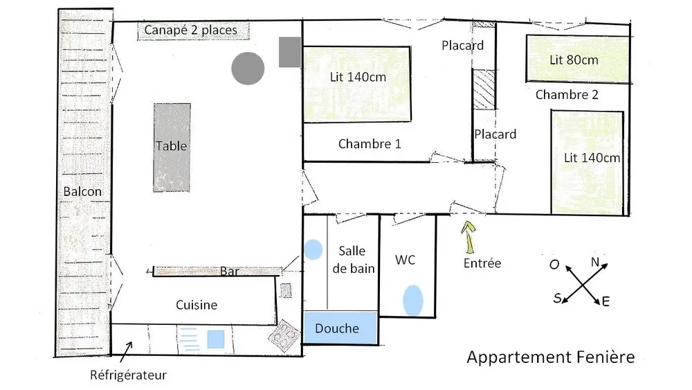 Appartement 4 personnes - La Fenière