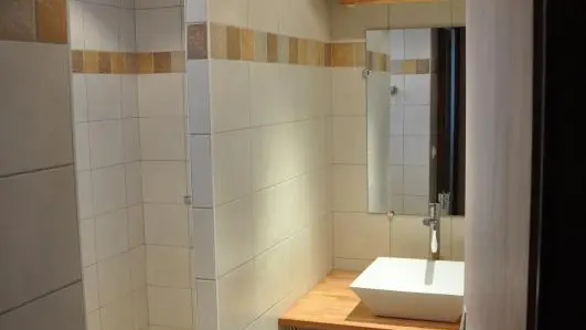 salle de bain (douche + lavabo )