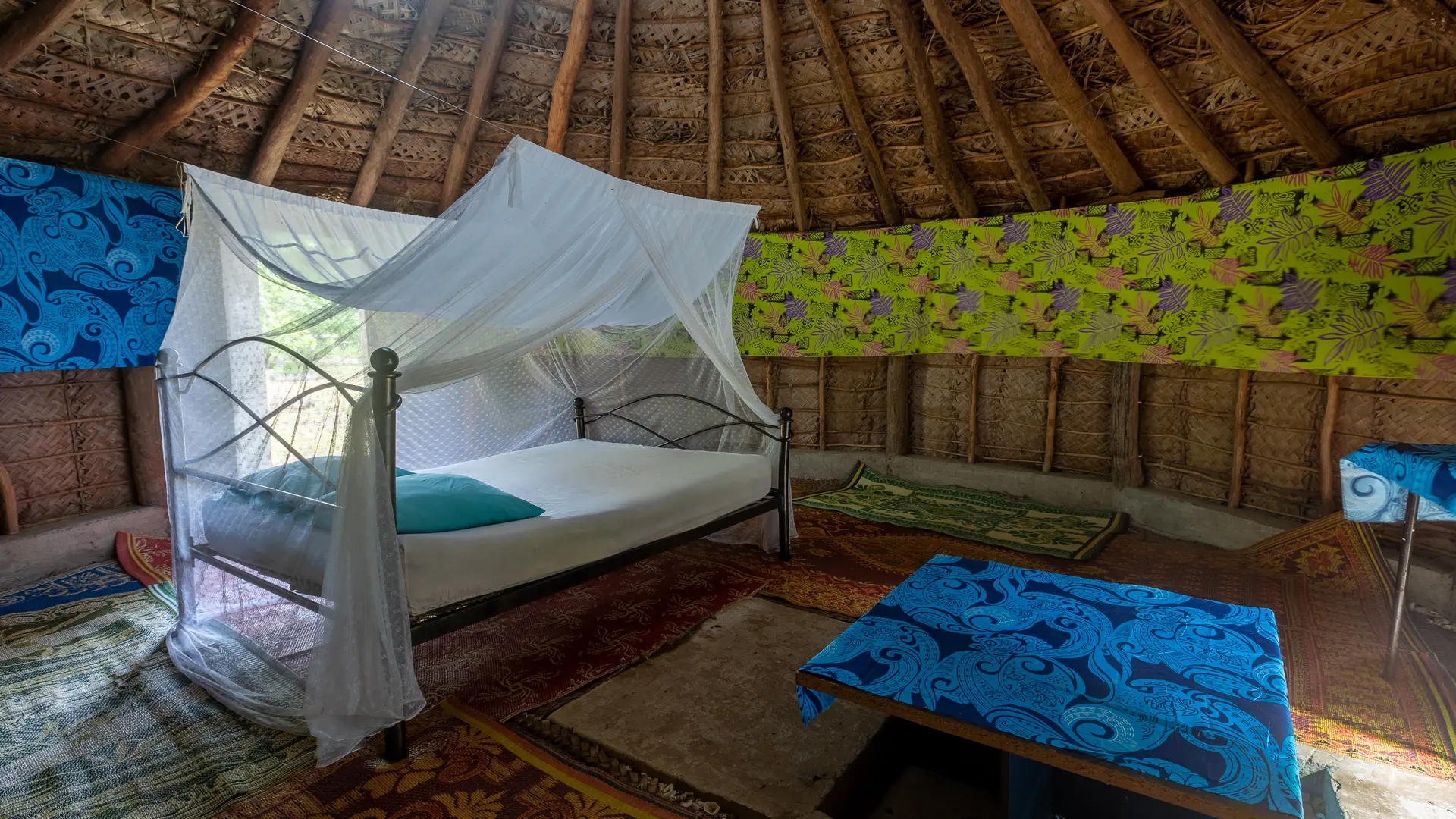 Traditional hut interior