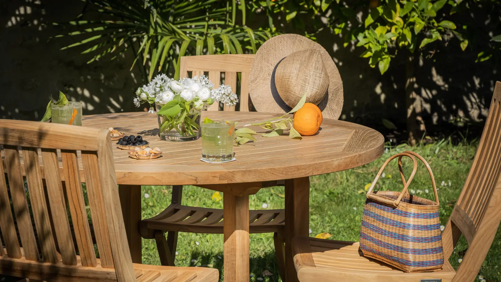 Cocktail dans le jardin